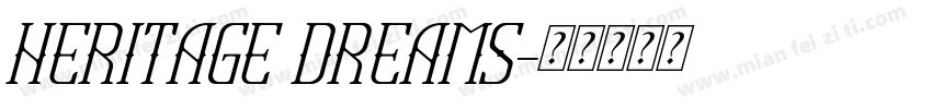 HERITAGE DREAMS字体转换